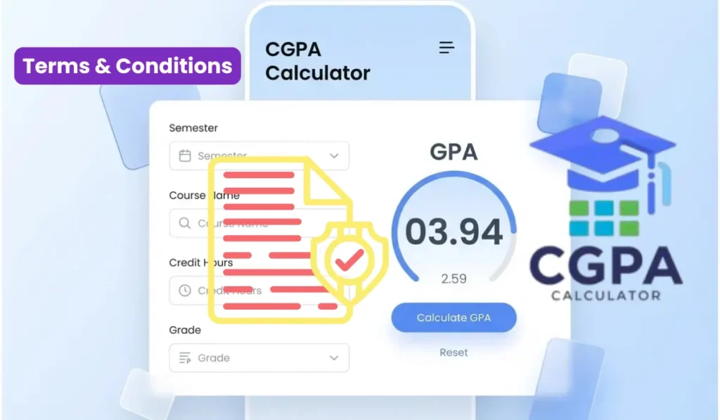 terms and conditions cgpa calculator